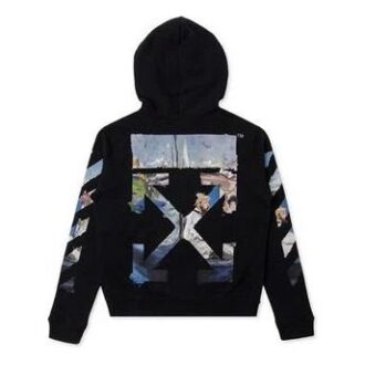 diagonal arrow print zipped cotton