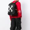 Diagonal Arrows Arrow Printing Backpack Black
