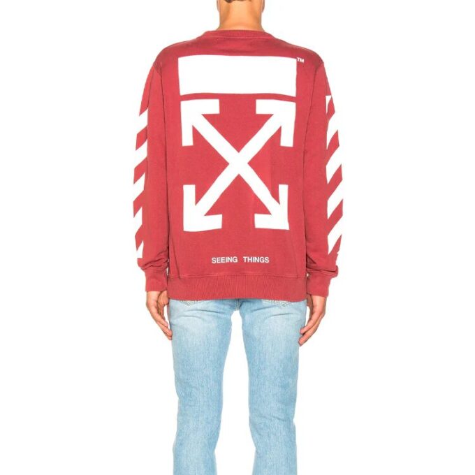 Diagonal Arrows Sweatshirt In Red.