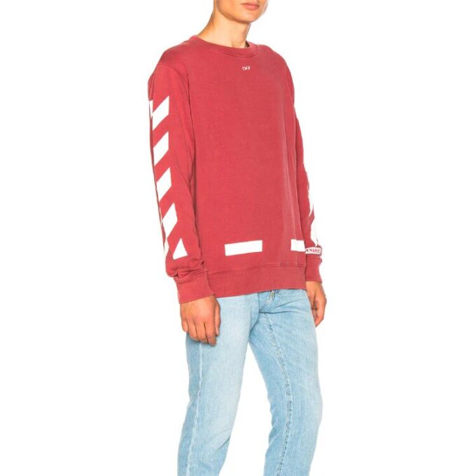 Diagonal Arrows Sweatshirt In Red.