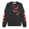 Diagonal Bats Double Sleeve For Men Black