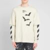 Diagonal Bats Double Sleeve For Men White