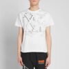 Diagonal Eagle Printing Short Sleeve White