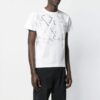 Diagonal Eagle Printing Short Sleeve White