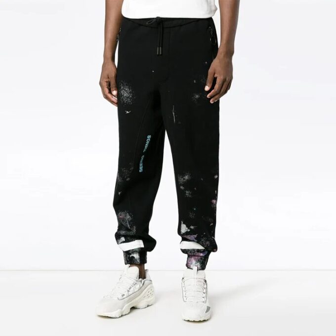 Diagonal Galaxy Brushed Sweatpants