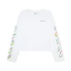 Diagonal Glowing Flower Long-Sleeved T-shirt