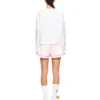 Diagonal Glowing Flower Long-Sleeved T-shirt