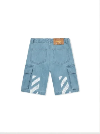Diagonal Sketch Cargo Shorts