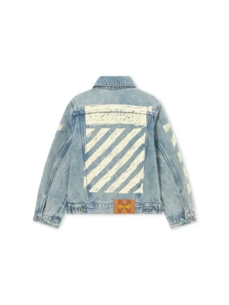 Diagonal Sketch Denim Jacket