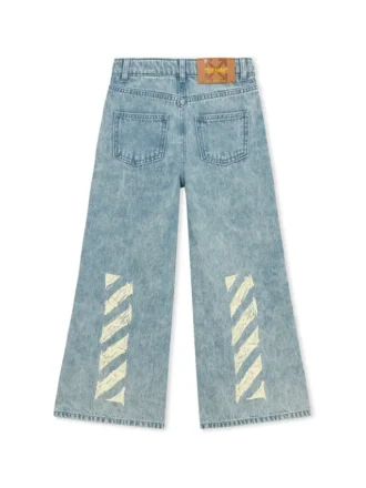 Diagonal Sketch Denim Pants