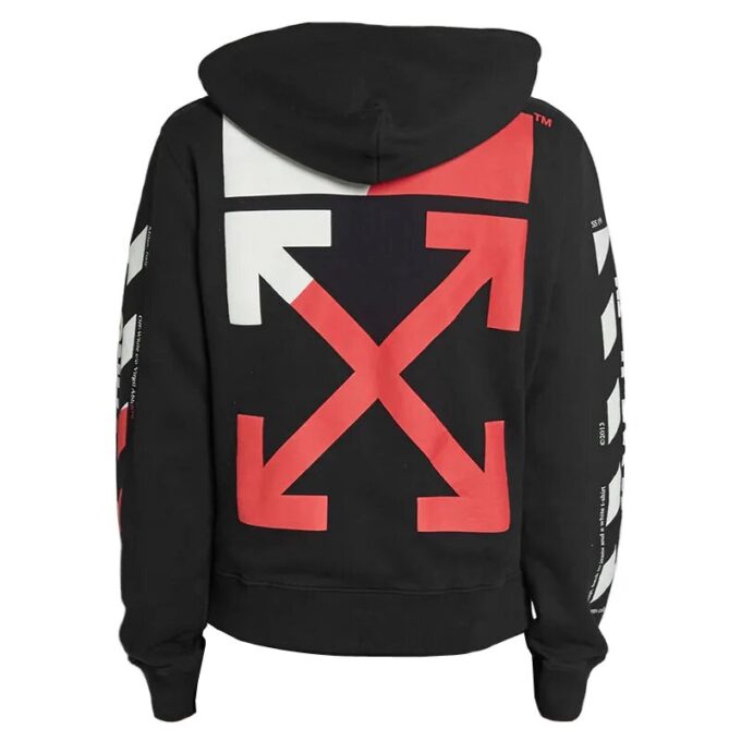Diagonal Split Logo Hoodie /Multicolor