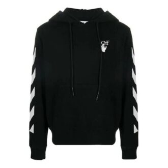 Diagonal Stripes Mens Logo Long Sleeve Sweater