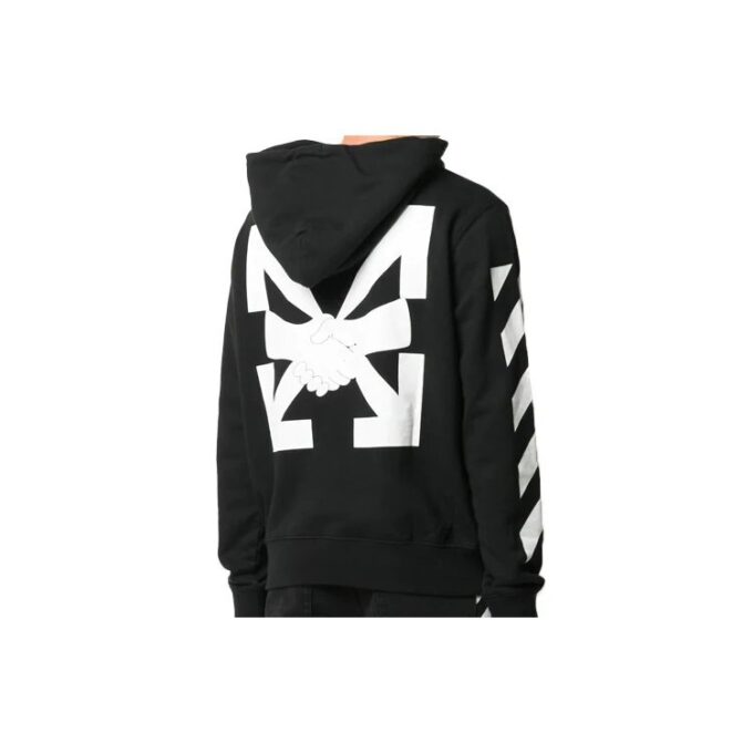 Diagonal Stripes Mens Logo Long Sleeve Sweater