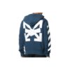 Diagonal Stripes Printing Hooded Pullover Men Blue