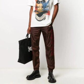 Diagonals Embroidery Mens Sweatpants