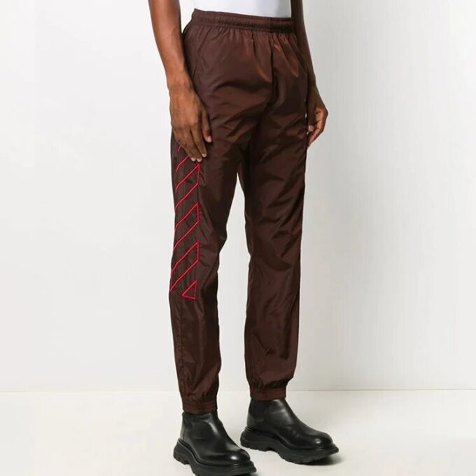 Diagonals Embroidery Mens Sweatpants