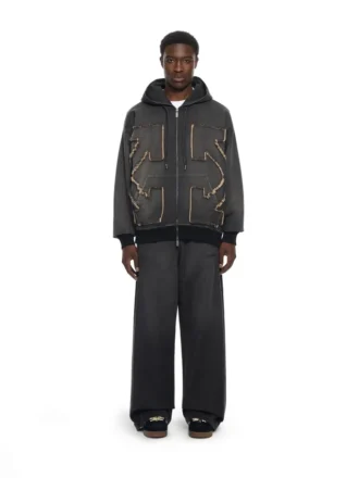 Distress Arr Skate Zip Hoodie