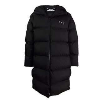 Down-feather Mid-length Coat “Black”