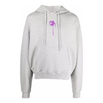 Dripped OW Logo Over Hoodie “Grey”