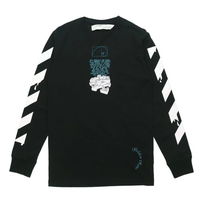 Dripping Arrows Logo Arrow Printing Long Sleeves Black