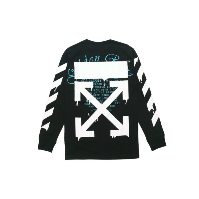 Dripping Arrows Logo Arrow Printing Long Sleeves Black