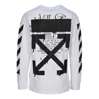 Dripping Arrows Logo Printing Men White
