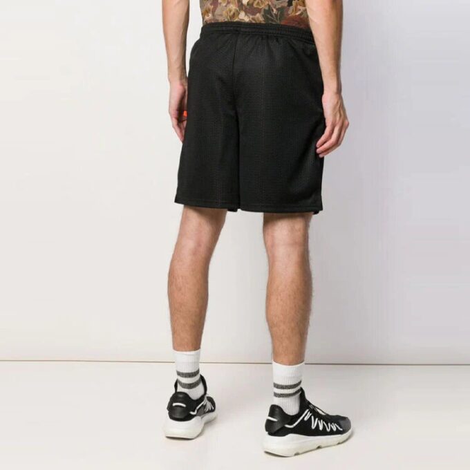 Elastic Waistband Logo Printing Shorts Version Black