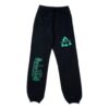 Embroidered Arrow Printing Long Pants Loose Fit Black