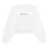Embroidered Arrow Script Crop Crewneck