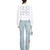 Embroidered Arrow Script Crop Crewneck