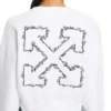 Embroidered Arrow Script Crop Crewneck