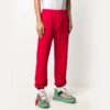 Embroidered Logo Bundle Feet Sports Pants Red