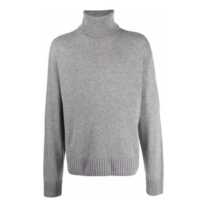 Embroidered-Logo Roll Neck Jumper