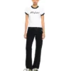 Embroidered Script Fitted T-Shirt