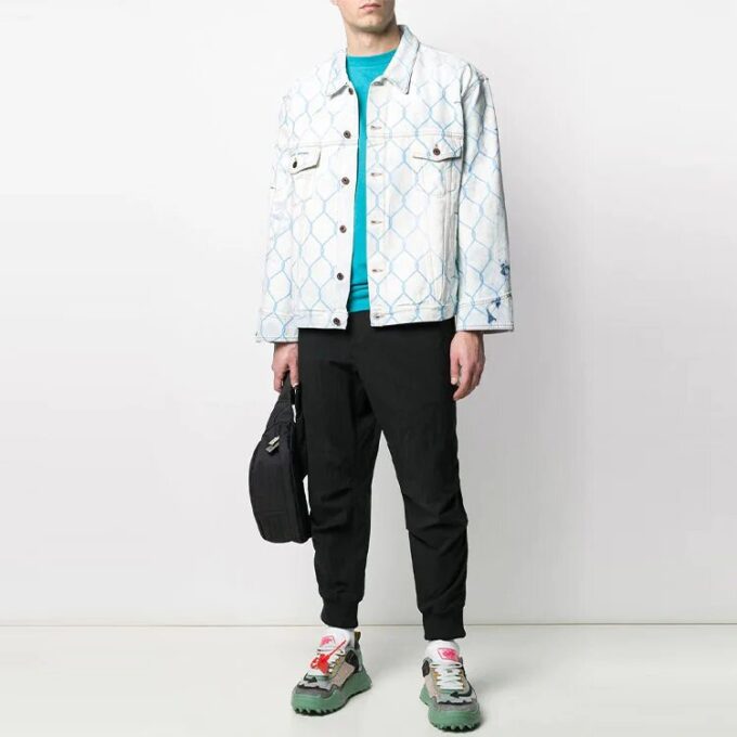 Fence Classic Denim Jacket Loose Fit Light Blue