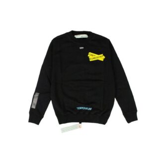 Fire Tape Graphic Pullover Black/Yellow