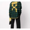 Flannel melts Printing Long-sleeved Shirt Men Green