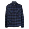 flannel Plaid Long Sleeves Shirt Loose Fit Blue