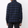 flannel Plaid Long Sleeves Shirt Loose Fit Blue