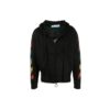 Fleece Zipper Hooded Jacket Black