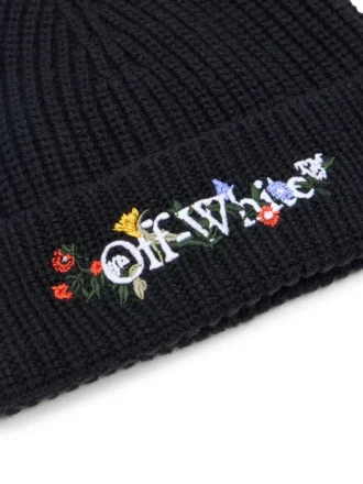 Floral Embroidered Beanie