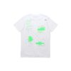 Fluorescence Alphabet Printing Short Sleeve White