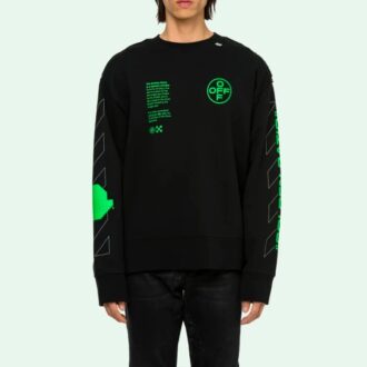 Fluorescence Arrows Sketch Mens Logo Sweater