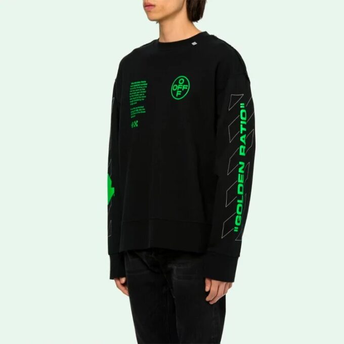 Fluorescence Arrows Sketch Mens Logo Sweater