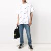 Full Print Alphabet Logo Round Neck Short Sleeve White