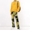 Funny Logo Printing Pullover Yellow