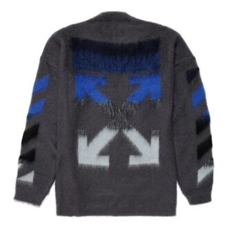 FW19 Arrow Mohair Sweater Men Grey