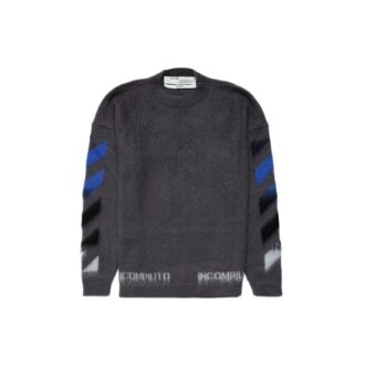 FW19 Arrow Mohair Sweater Men Grey