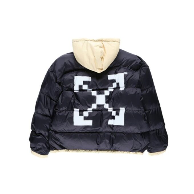 FW19 Scaffolding Zipped Puffer Arrow Jacket Men Blue