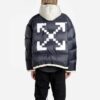 FW19 Scaffolding Zipped Puffer Arrow Jacket Men Blue